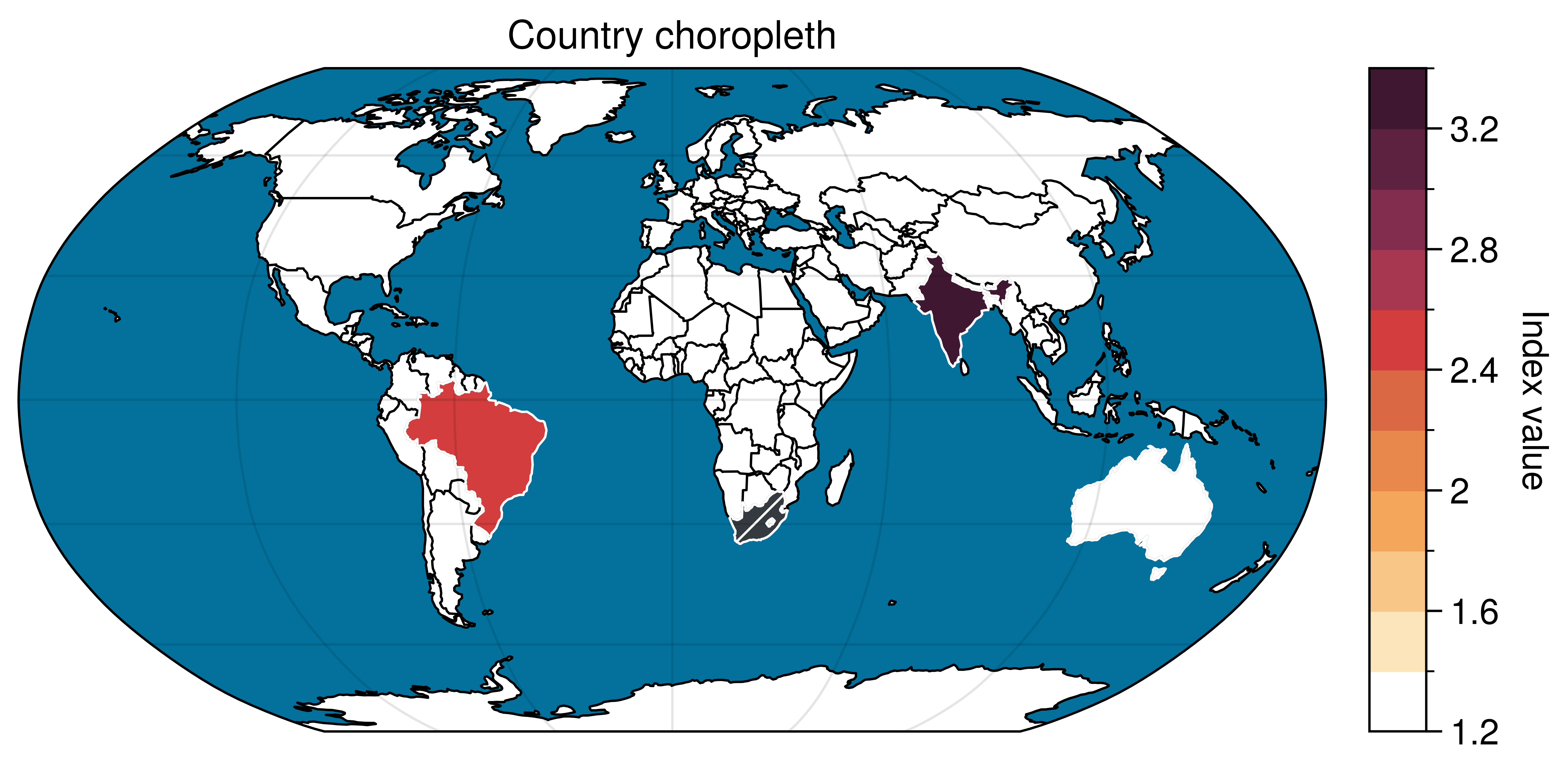 , Country choropleth